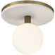 Carnagie LED 12 inch Antique Brass Flush Mount Ceiling Light