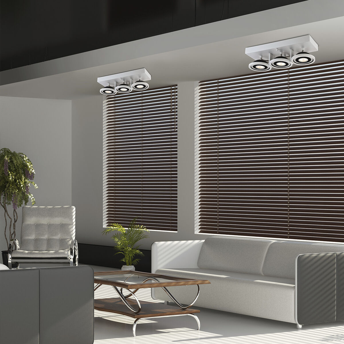 Vision 3 Light 30V White/Black Track Ceiling Light