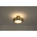 Macey LED 16 inch Antique Brass Semi-Flush Mount Ceiling Light