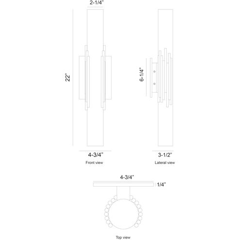 Venna 1 Light 22 inch Bronze Outdoor Wall Sconce