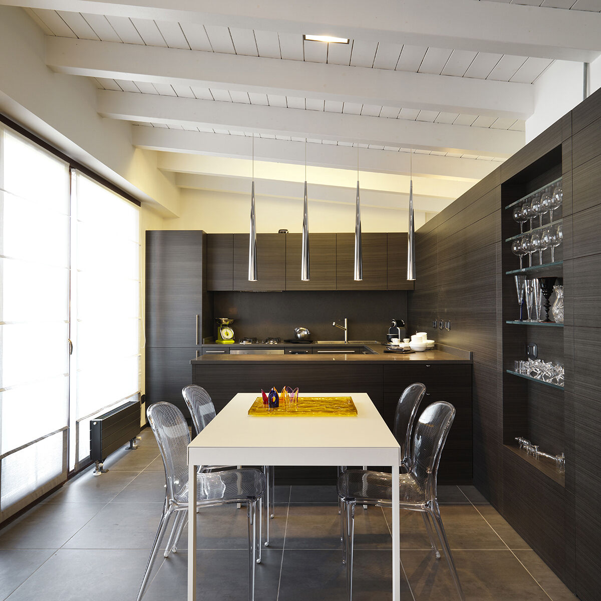 Sliver 1 Light 2.75 inch Black Pendant Ceiling Light, Large