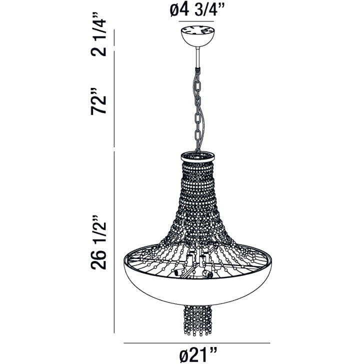 Lopez 8 Light 21 inch Matte White Pendant Ceiling Light