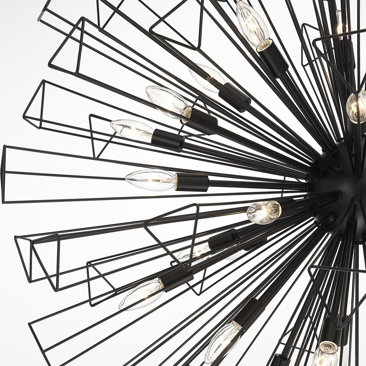 Dendelio 35 Light 54 inch Black Chandelier Ceiling Light