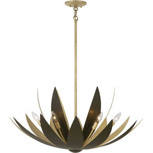Loto 6 Light 30 inch Centura with Burnished Gold Pendant Ceiling Light