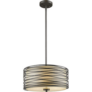 Zinnia 3 Light 14 inch Bronze Pendant Ceiling Light