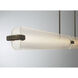 Neoness LED 67 inch Weathered Brass Linear Chandelier Ceiling Light in Clear