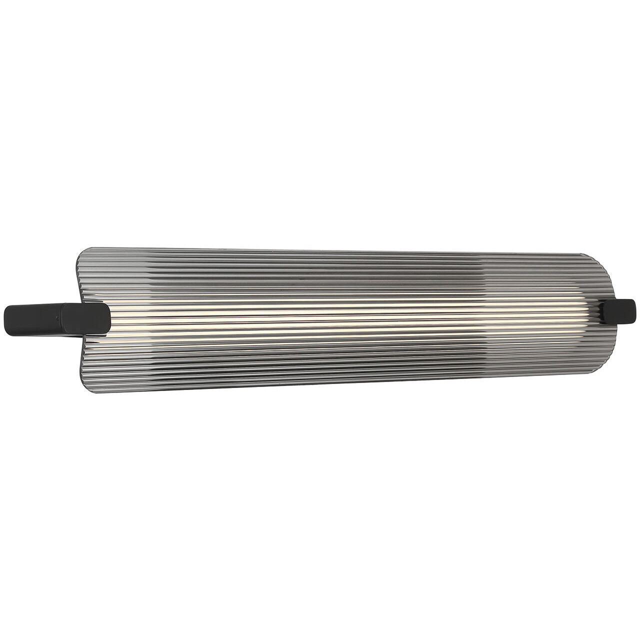 Neoness LED 34.25 inch Matte Black Outdoor Wall Sconce in Smoke