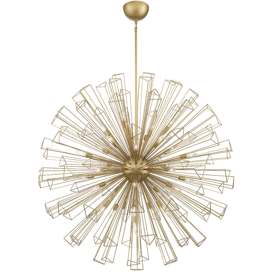 Dendelio 35 Light 54 inch Gold Chandelier Ceiling Light