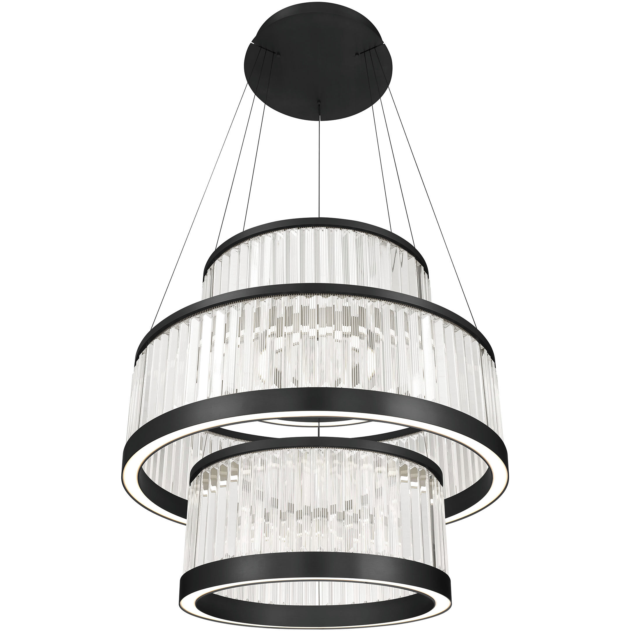 Empra LED 35.2 inch Matte Black Grand Chandelier Ceiling Light