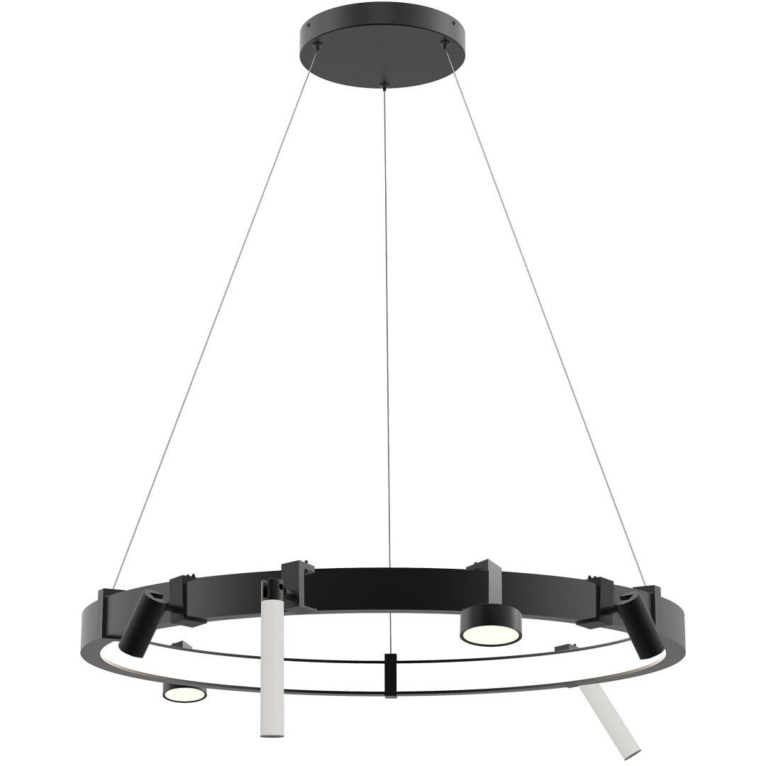 Mucci LED 32 inch Black Chandelier Ceiling Light
