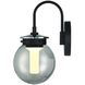 Caswell 1 Light 11 inch Black Outdoor Wall Lantern
