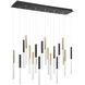 Benicio LED 9.75 inch Gold and Black Pendant Ceiling Light in Black and Gold