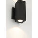 Arena 70 LED 7.09 inch Black Outdoor Wall Mount