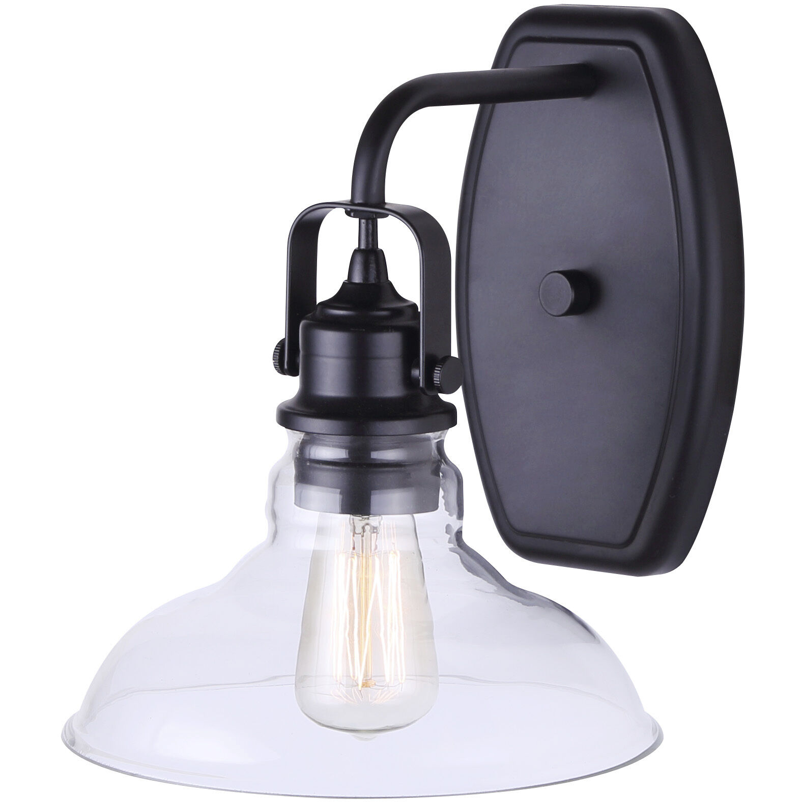 Madison 1 Light 8 inch Black Wall Light