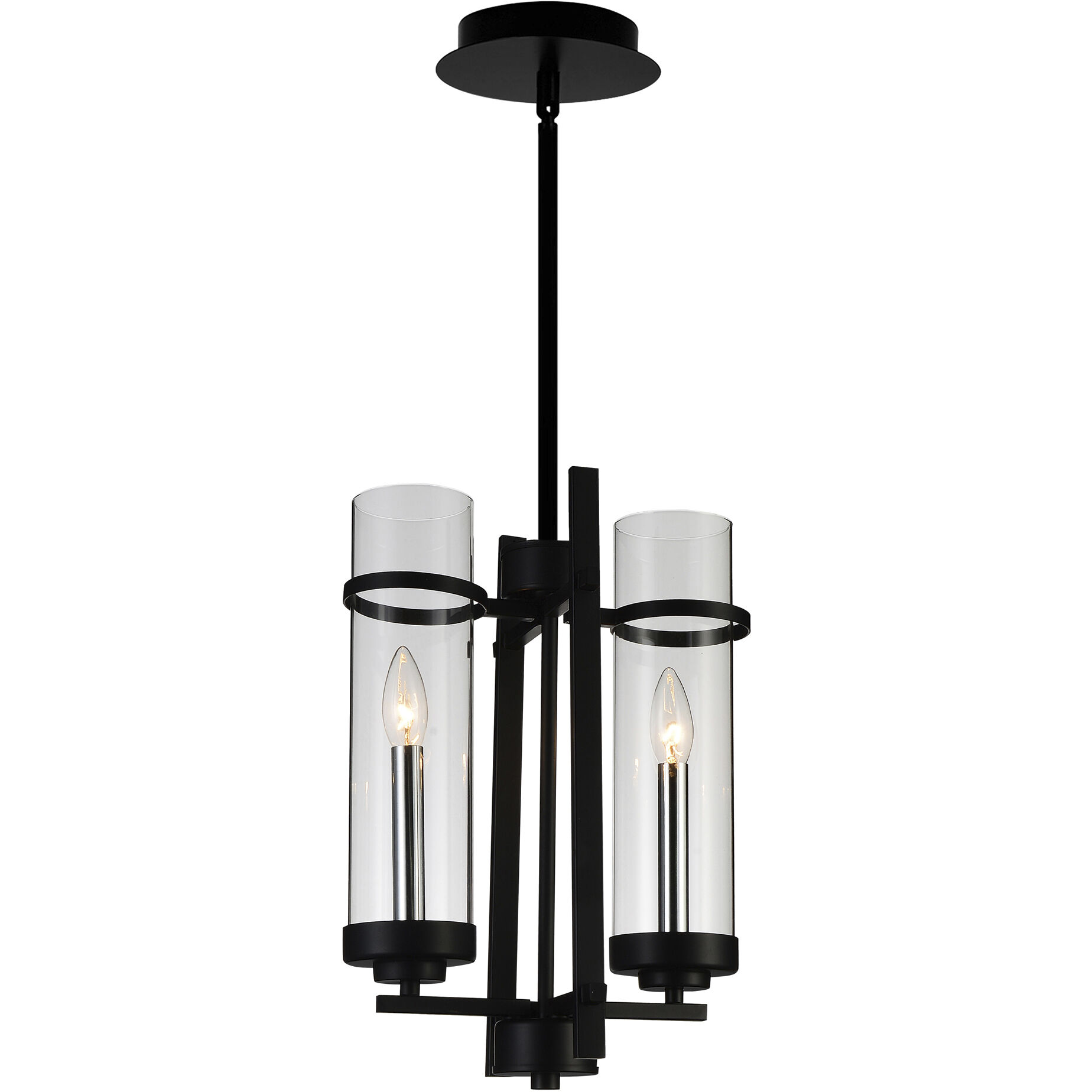 Sierra 2 Light 9 inch Black Up Mini Pendant Ceiling Light