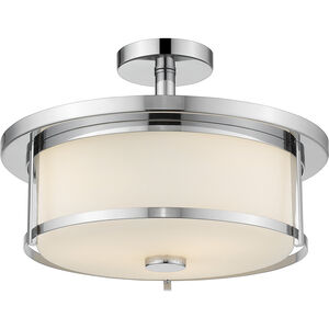 Savannah 3 Light 15.75 inch Chrome Semi Flush Mount Ceiling Light