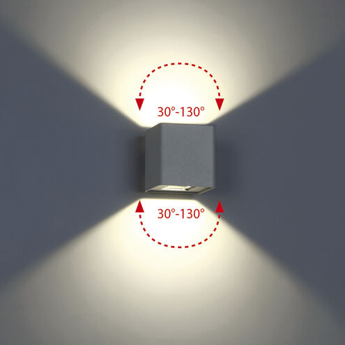 Crest LED 4 inch Graphite Grey Outdoor Wall Mount