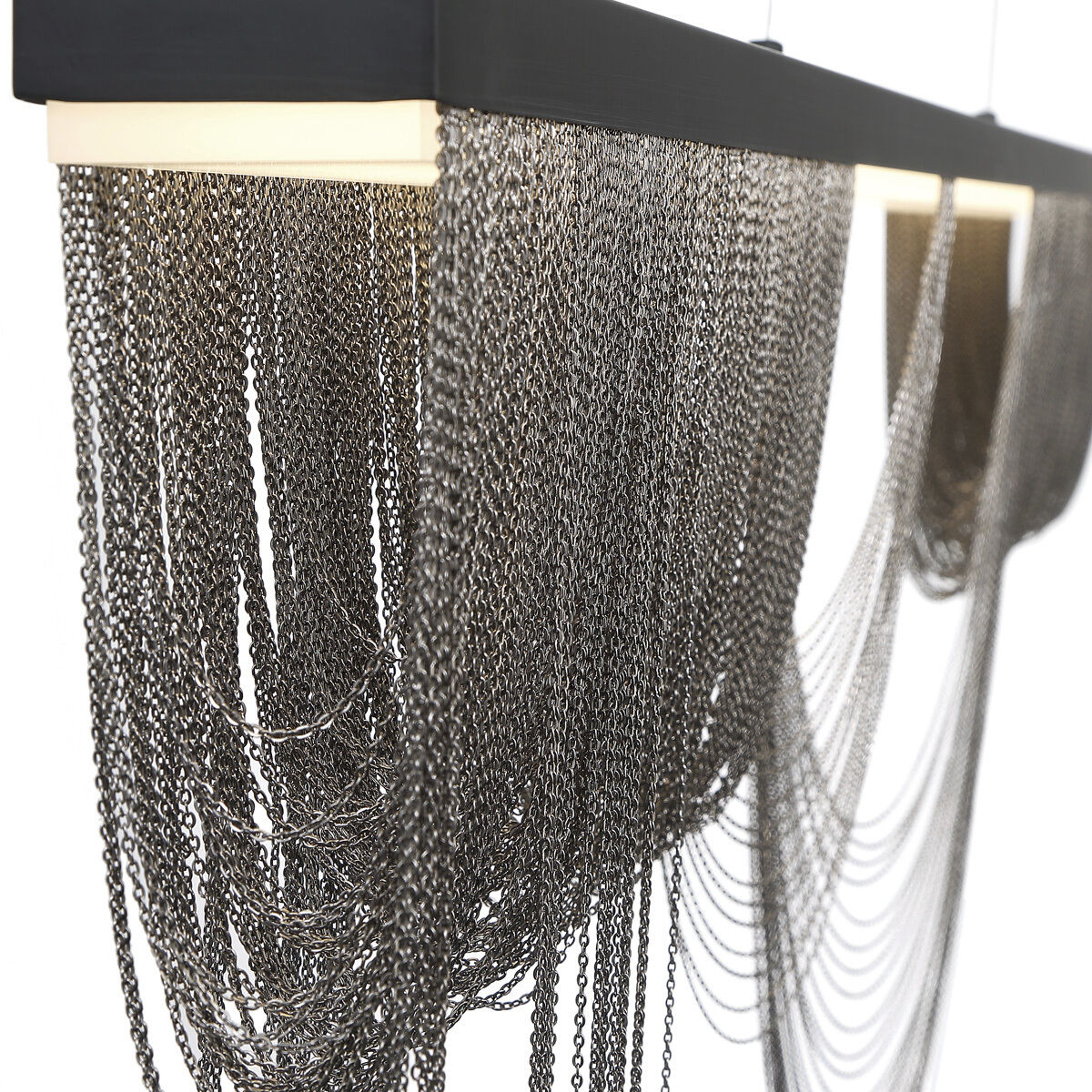 Tenda Linear Chandelier Ceiling Light in Black