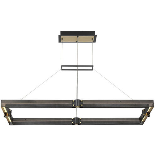 Admiral LED 21 inch Matte Black/Gold Painting Chandelier Ceiling Light