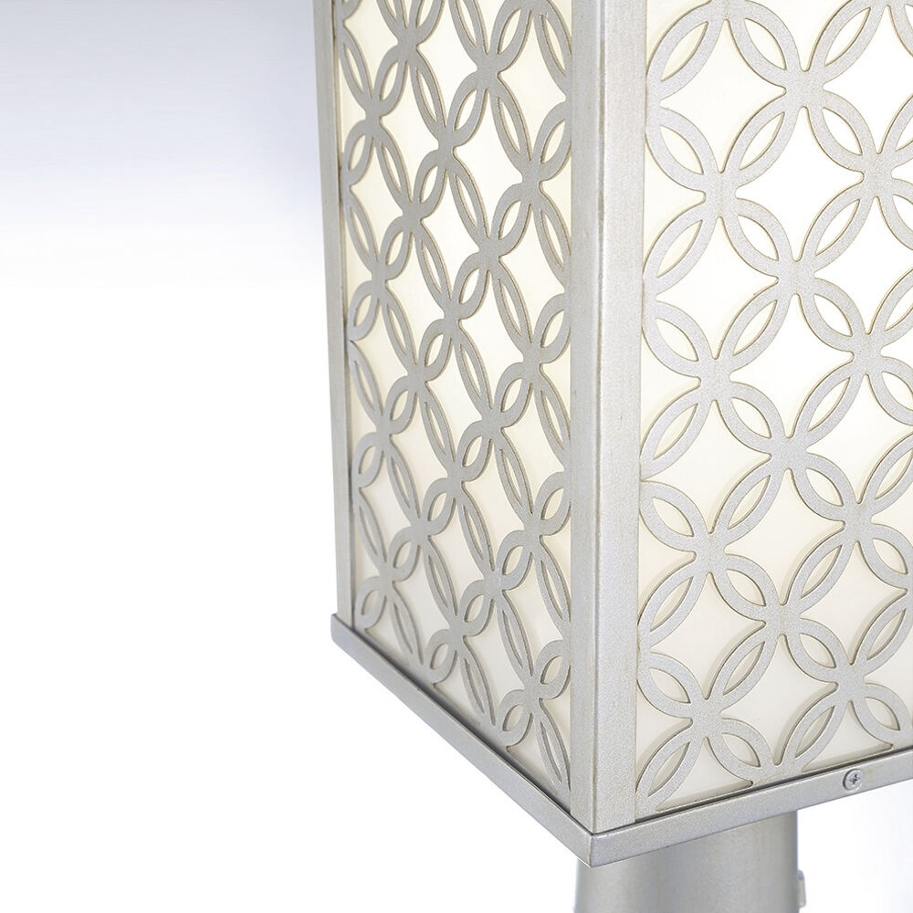 Clover 1 Light 19 inch Aged Silver Outdoor LED Post Light