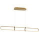 Berkley Linear Chandelier Ceiling Light in Gold