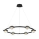 Circolo LED 36 inch Black Chandelier Ceiling Light