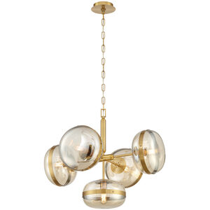 Nottingham 5 Light 28 inch Brass Chandelier Ceiling Light
