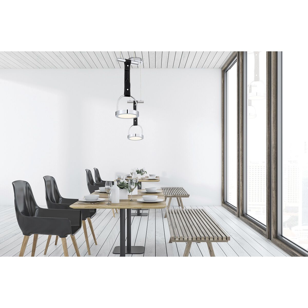 Lappin LED 6 inch Chrome Chandelier Ceiling Light