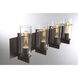 Pista LED 33.75 inch Black Vanity Light Wall Light