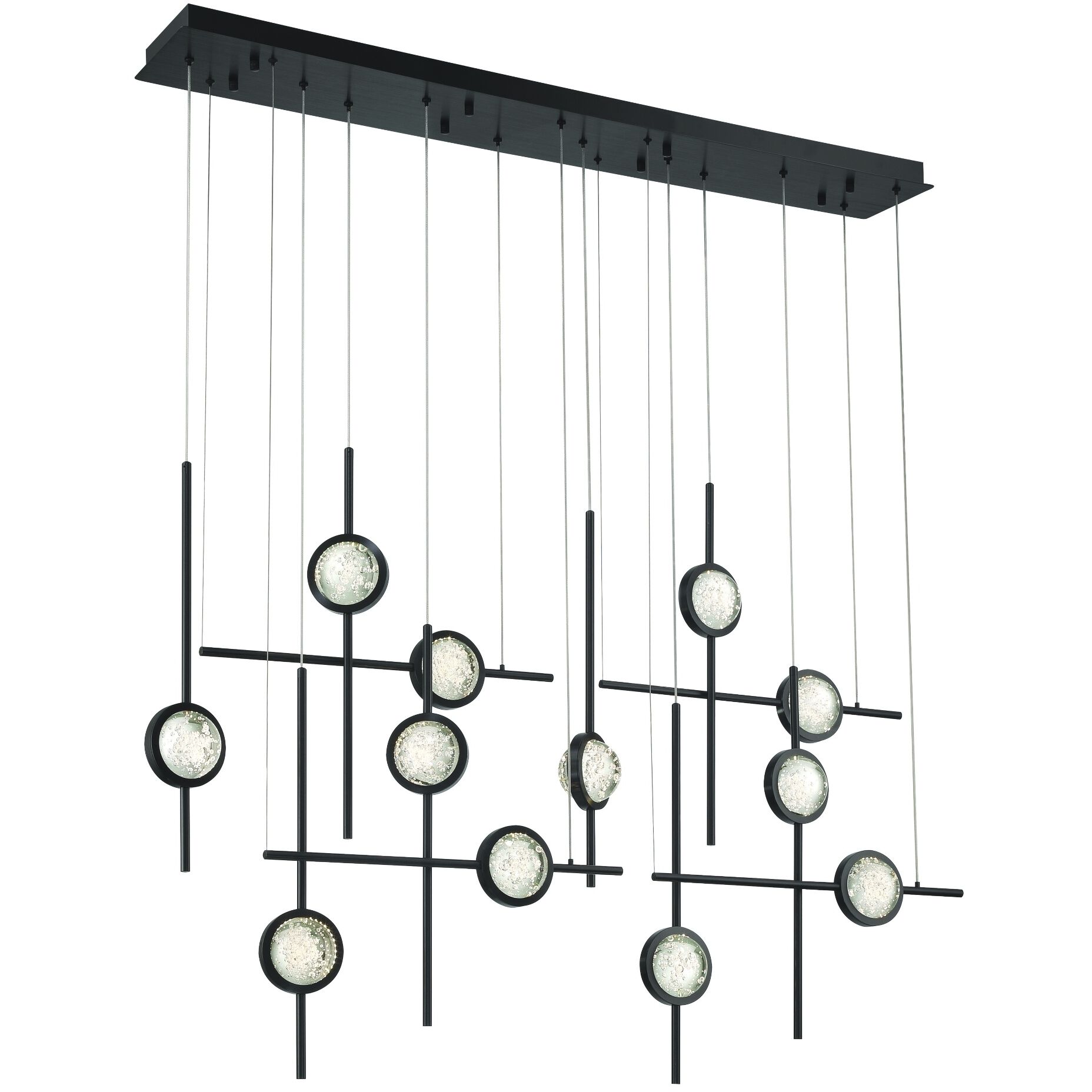 Barletta 12 Light 7.75 inch Black Chandelier Ceiling Light