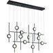 Barletta 12 Light 7.75 inch Black Chandelier Ceiling Light