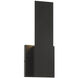 Annette 1 Light 12 inch Satin Black Outdoor LED Wall Sconce
