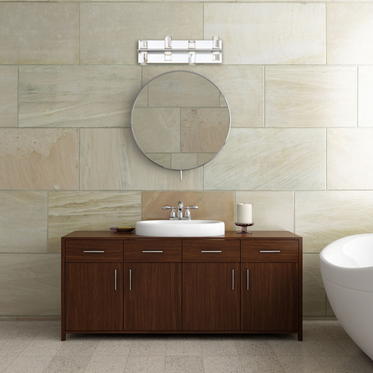 Netto LED 20 inch Chrome Vanity Light Wall Light