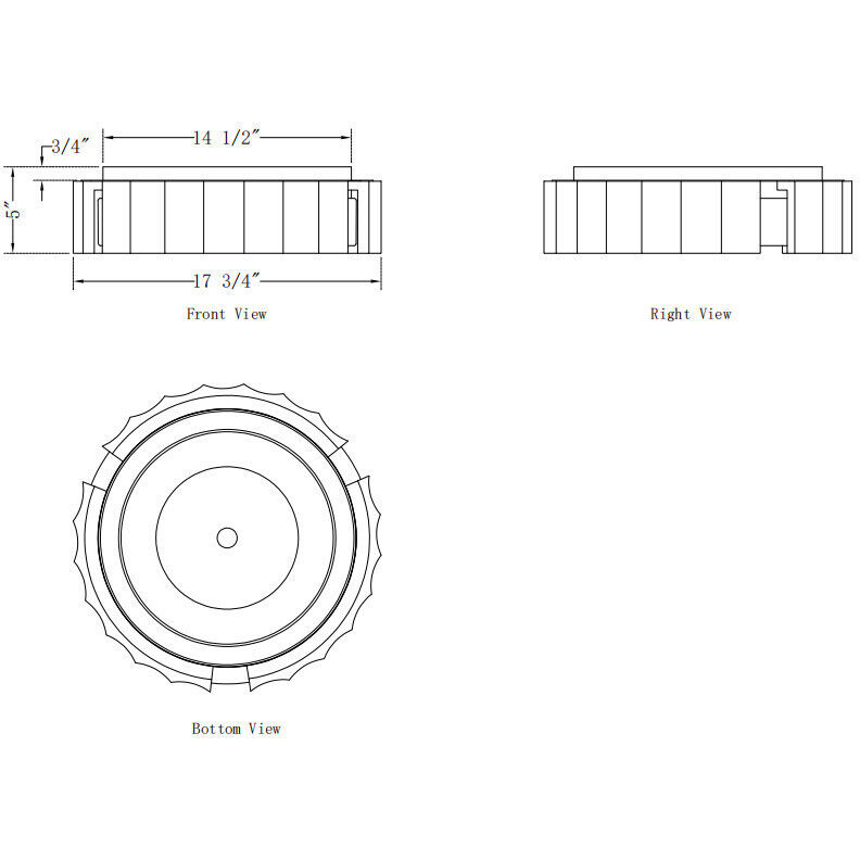 Roslington LED 17.5 inch Gold Flush Mount Ceiling Light