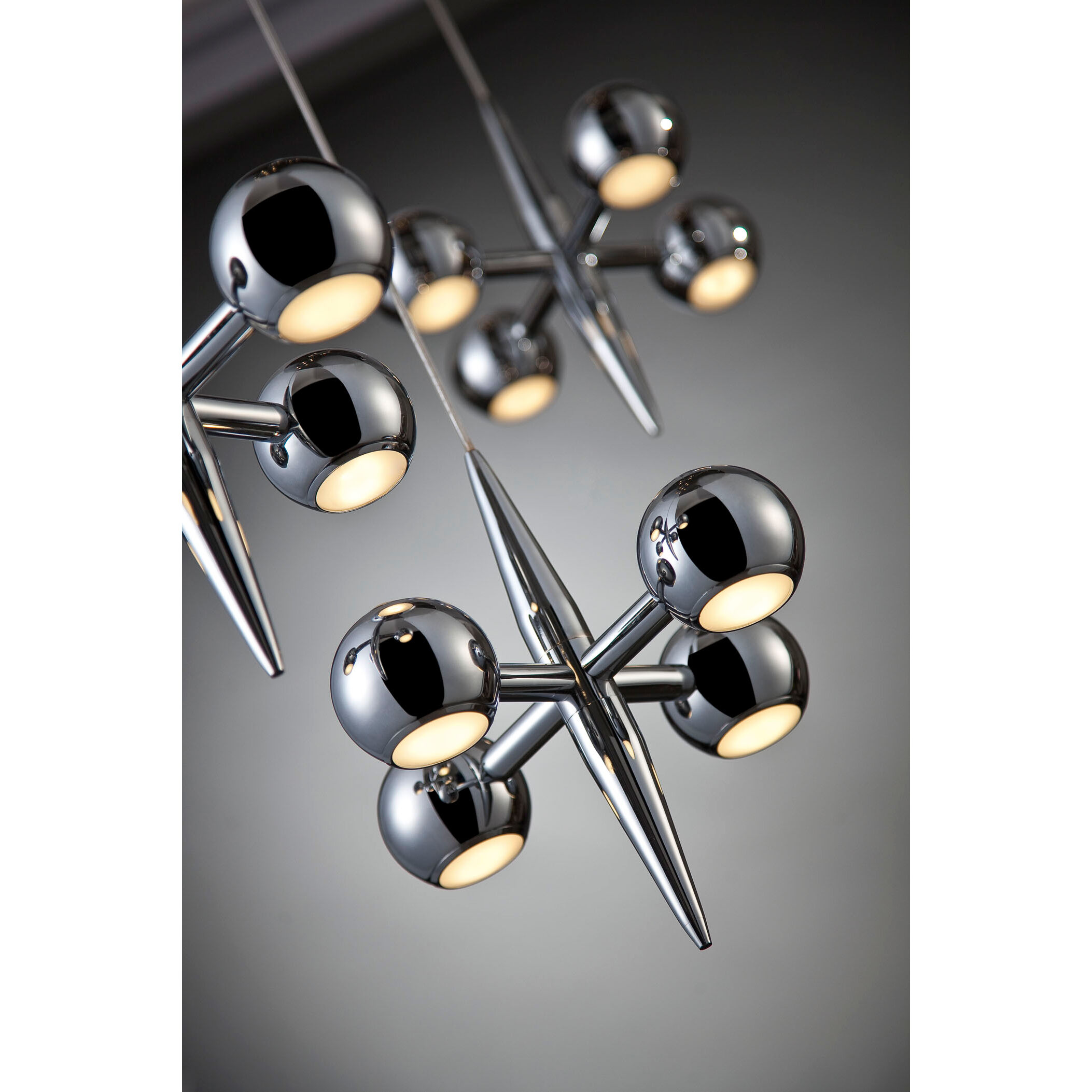 Pearla LED 40 inch Chrome Chandelier Ceiling Light