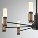 Albany LED 23.5 inch Brass and Black Chandelier Ceiling Light