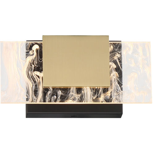 Kasha LED 8.5 inch Gold and Black Vanity Light Wall Light