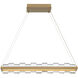 Bruco Linear Chandelier Ceiling Light in Gold