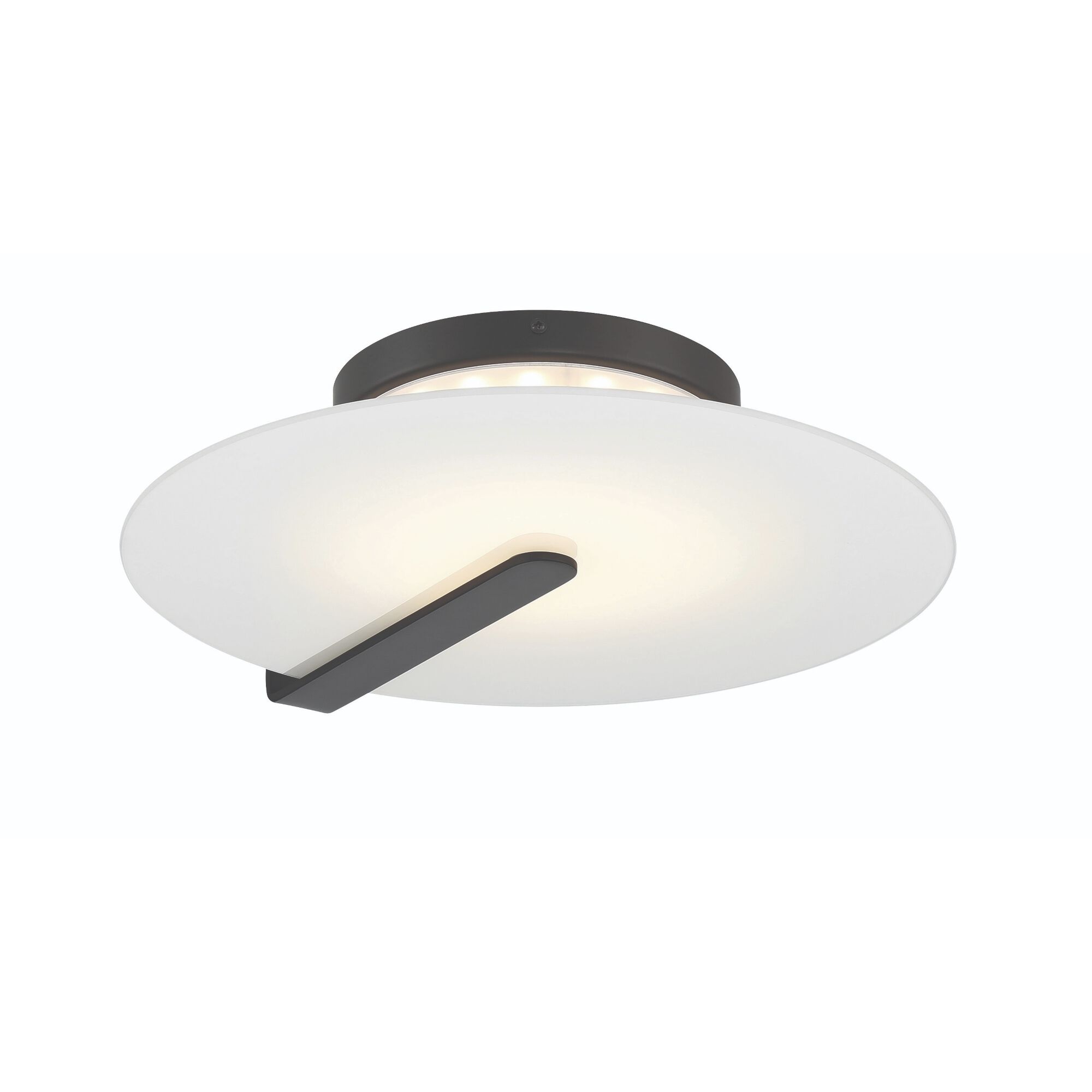 Nuvola LED 16.75 inch Black Flush Mount Ceiling Light