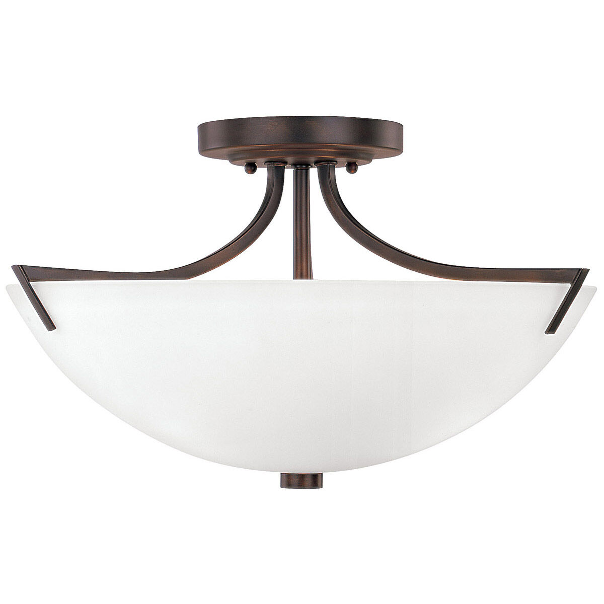 Esme 3 Light 17 inch Burnished Bronze Semi-Flush Mount Ceiling Light
