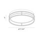 Grafice LED 17.75 inch Silver and Black Flush Mount Ceiling Light