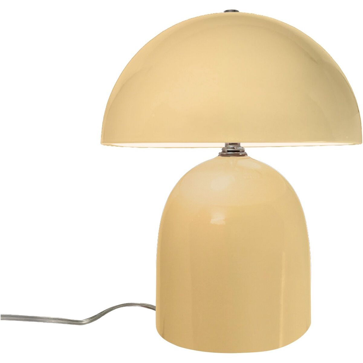 Portable 12 inch 60.00 watt Muted Yellow and Polished Nickel Portable Lamp Portable Light