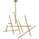 Crossroads LED 27 inch Brass Chandelier Ceiling Light