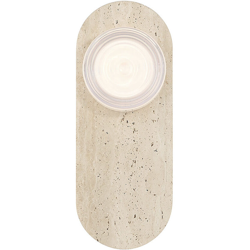 Sternn LED 15 inch Travertine Outdoor Wall Sconce in Clear Smooth