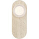Sternn LED 15 inch Travertine Outdoor Wall Sconce in Clear Smooth