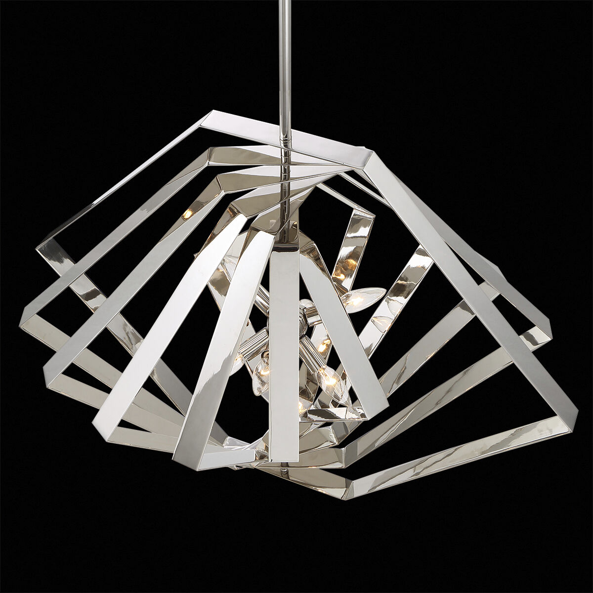 Downtown 10 Light 45 inch Chrome Chandelier Ceiling Light