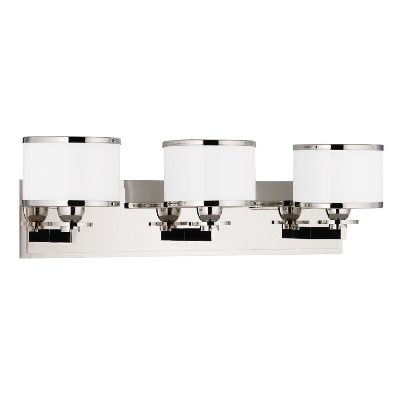 Basking Ridge 3 Light 22.75 inch Polished Nickel Bath and Vanity Wall Light