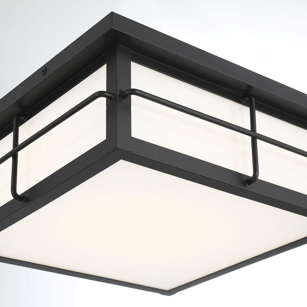 Bensa LED 13 inch Black Outdoor Flush Mount