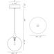Iissa LED 6.25 inch Gold Pendant Ceiling Light in Clear