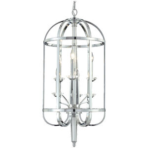 Senze 6 Light 18 inch Chrome Hanging Lantern Ceiling Light
